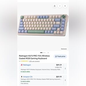 Red Dragon Vintage White RGB Gaming Keyboard